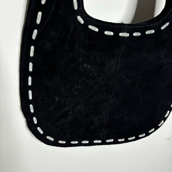 Weather Vane Black Stitch Suede Vintage Purse - Picture 3 of 10